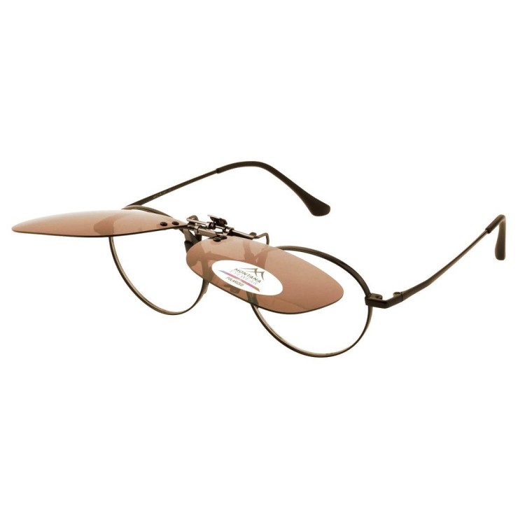 Nakładki przeciwsłoneczne polaryzacyjne na okulary korekcyjne C9B brązowe