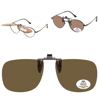 Nakładki przeciwsłoneczne polaryzacyjne na okulary korekcyjne C9B brązowe