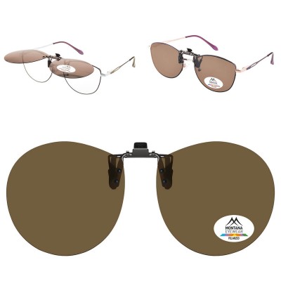 Nakładki przeciwsłoneczne polaryzacyjne na okulary korekcyjne C10B brązowe