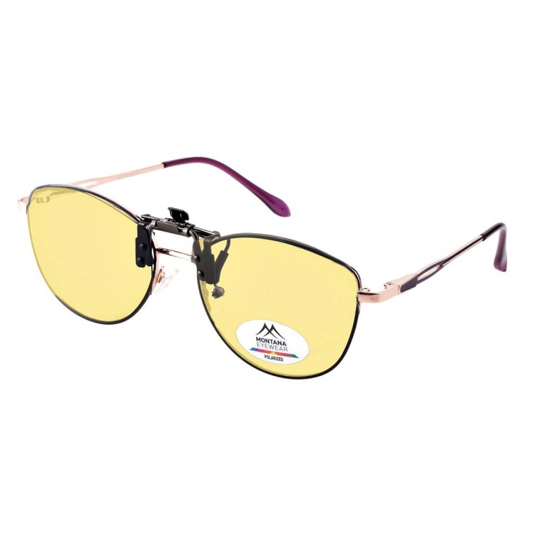 Żółte nakładki rozjaśniające polaryzacyjne na okulary korekcyjne C10C