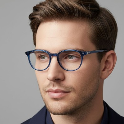 Okulary zerówki korekcyjne oprawki lenonki AC32C granatowe