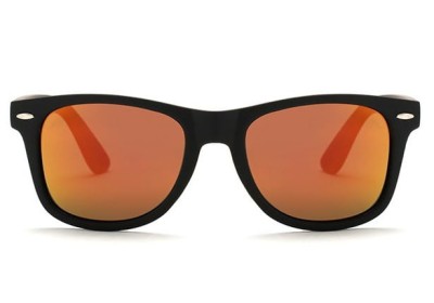 Okulary przeciwsłoneczne lustrzane nerdy z polaryzacją NRP-31 czarny/pomarańcz