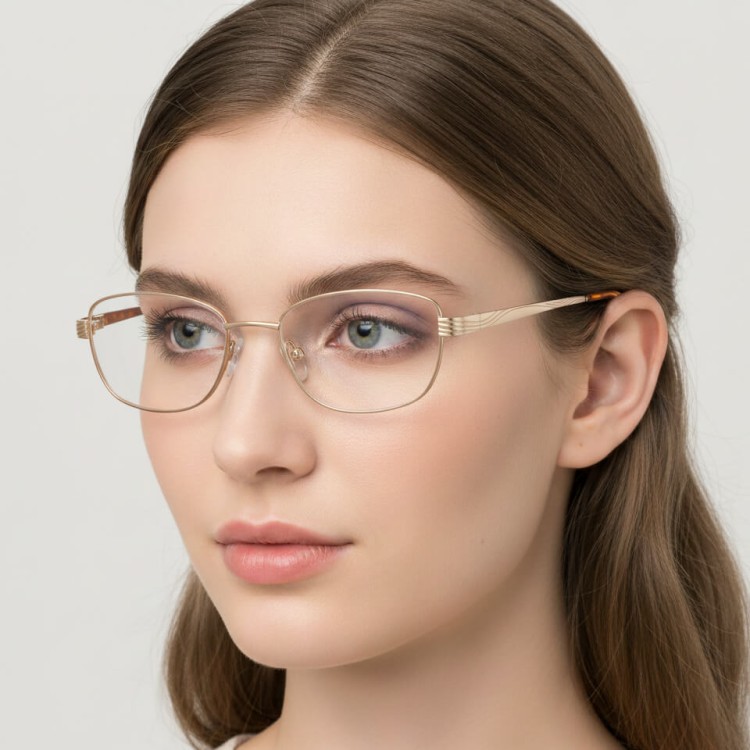 Oprawki korekcyjne zerówki okulary metalowe 796D fioletowe