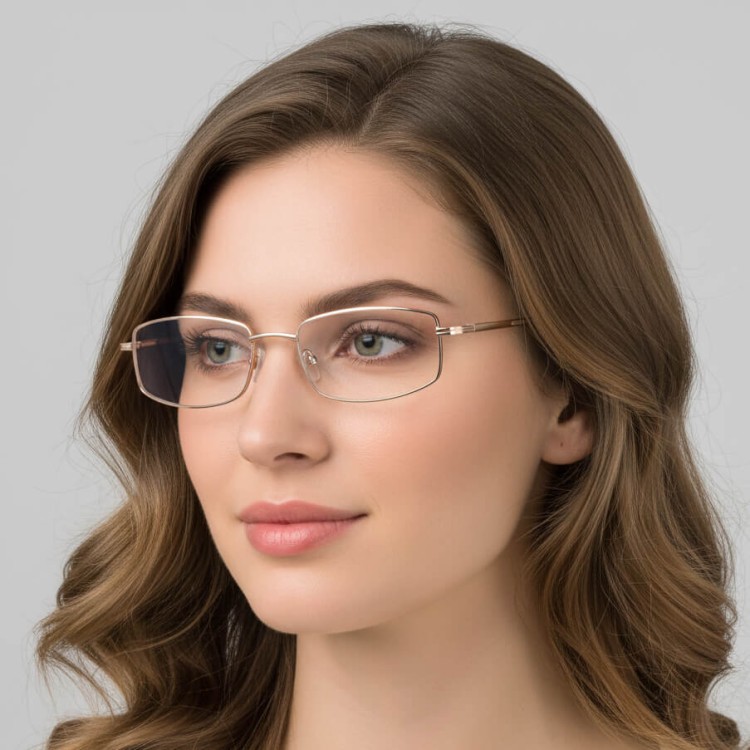 Oprawki korekcyjne zerówki okulary metalowe 799D czerwone