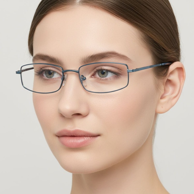 Oprawki korekcyjne zerówki okulary metalowe 799D czerwone