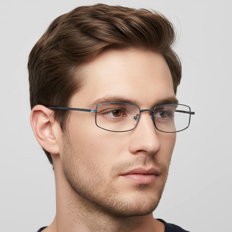 Oprawki korekcyjne zerówki okulary metalowe 799D czerwone