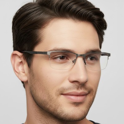 Żyłkowe oprawki korekcyjne zerówki okulary unisex 996D szare