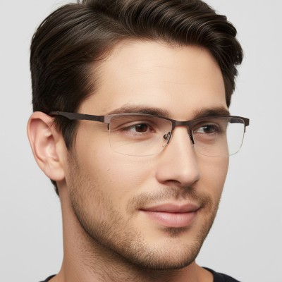 Żyłkowe oprawki korekcyjne zerówki okulary unisex 996C grafitowe