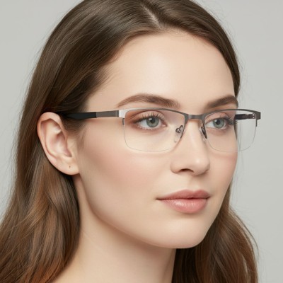 Żyłkowe oprawki korekcyjne zerówki okulary unisex 996C grafitowe