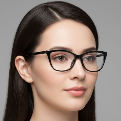 Okulary oprawki optyczne zerówki korekcyjne kocie oczy Sunoptic CP115A szare