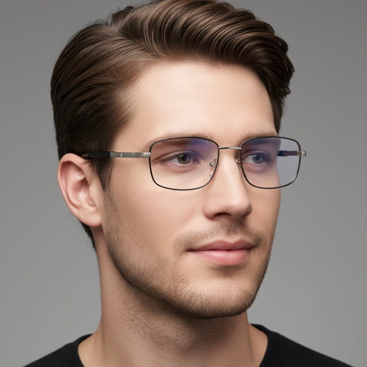 Metalowe okulary zerówki z filtrem Blue Light do komputera 25154A złote/czarne + akcesoria