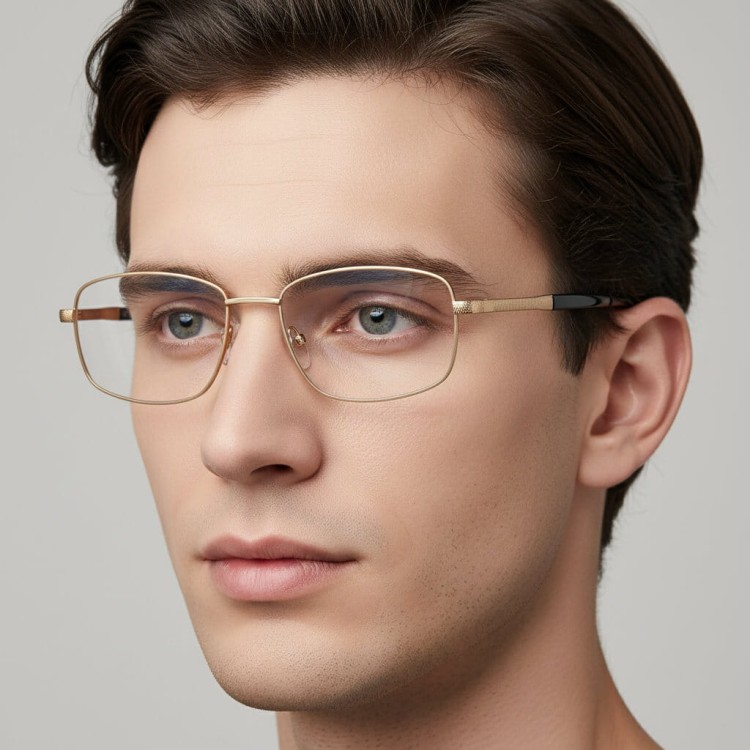 Metalowe okulary zerówki z filtrem Blue Light do komputera 25154B Czarne + akcesoria