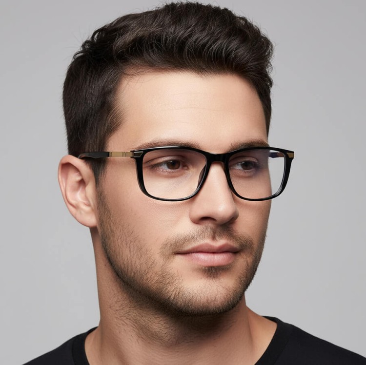 2w1 Okulary do komputera + nakładka przeciwsłoneczna na magnes Clip-On 25160B brązowy