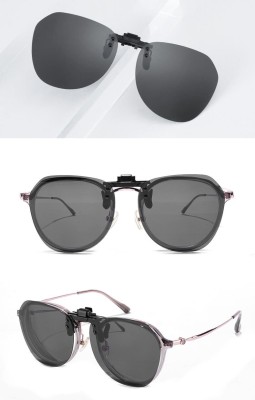 Nakładki przeciwsłoneczne polaryzacyjne na okulary korekcyjne czarne NA-201