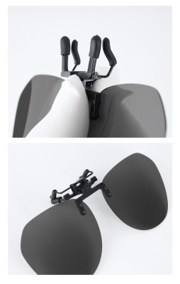 Nakładki przeciwsłoneczne polaryzacyjne na okulary korekcyjne czarne NA-201