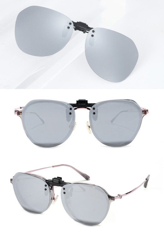 Nakładki przeciwsłoneczne polaryzacyjne lustrzane na okulary korekcyjne NA-207