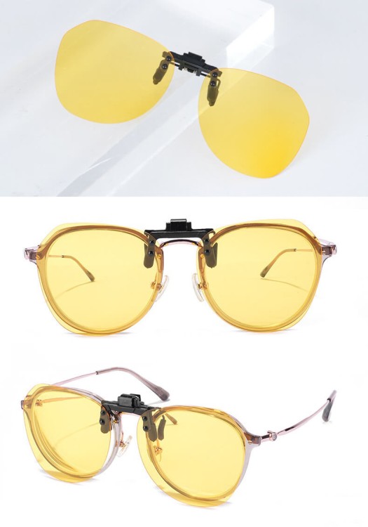 Żółte Rozjaśniające Nakładki na okulary korekcyjne z polaryzacją NA-203