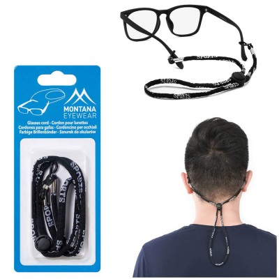 Czarny Sznureczek sportowy do okularów BC1