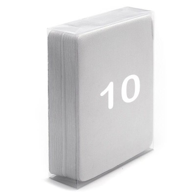 10x Ściereczka do czyszczenia i pielęgnacji okularów z Mikrofibry 17,5 x 14,5 Szara