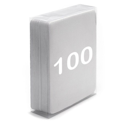 100x Ściereczka do czyszczenia i pielęgnacji okularów z Mikrofibry 17,5 x 14,5 Szara