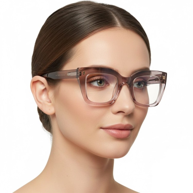 Damskie okulary +1.00 do czytania i komputera z filtrem Blue Light STL286 szary/fiolet