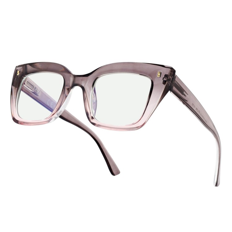 Damskie okulary +1.75 do czytania i komputera z filtrem Blue Light STL286 szary/fiolet