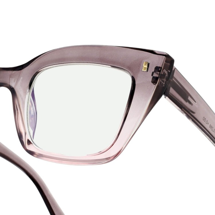Damskie okulary +1.75 do czytania i komputera z filtrem Blue Light STL286 szary/fiolet