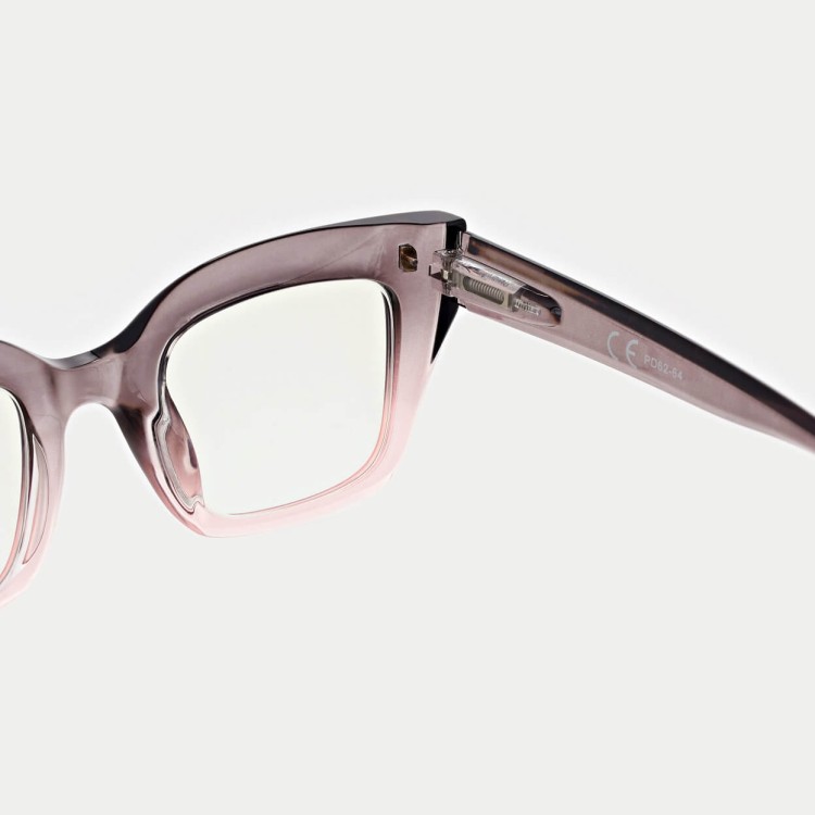 Damskie okulary +3.00 do czytania i komputera z filtrem Blue Light STL286 szary/fiolet