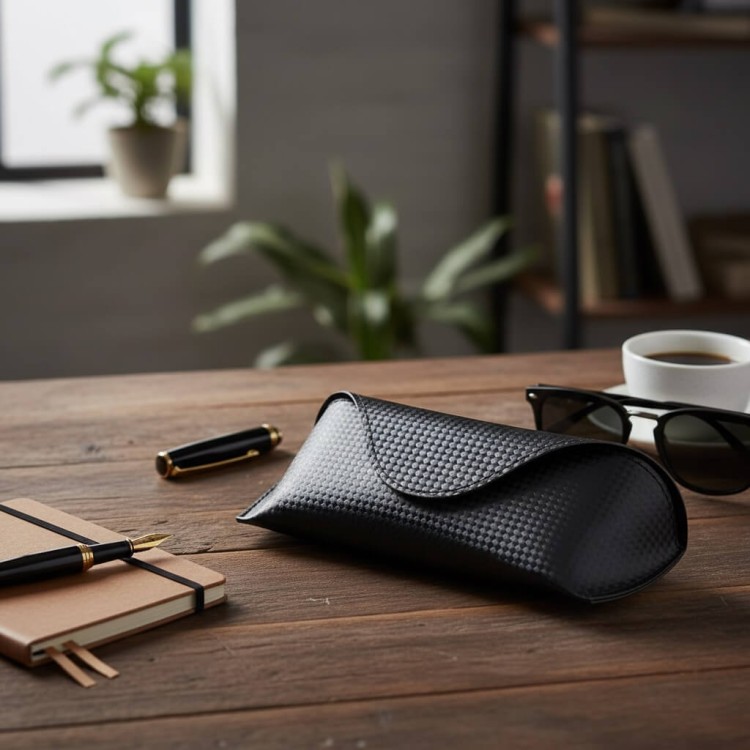 Etui na okulary na magnes ETSC-101 czarny carbon