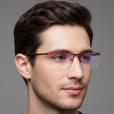 Okulary pod żyłkę do komputera TV smartfona BLUE LIGHT zerówki bordowe 2597B