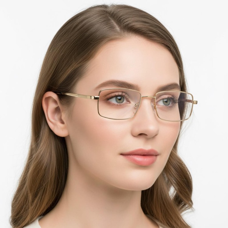 Plusy +3.50 Fotochromowe okulary do czytania z flexami ST342B złote