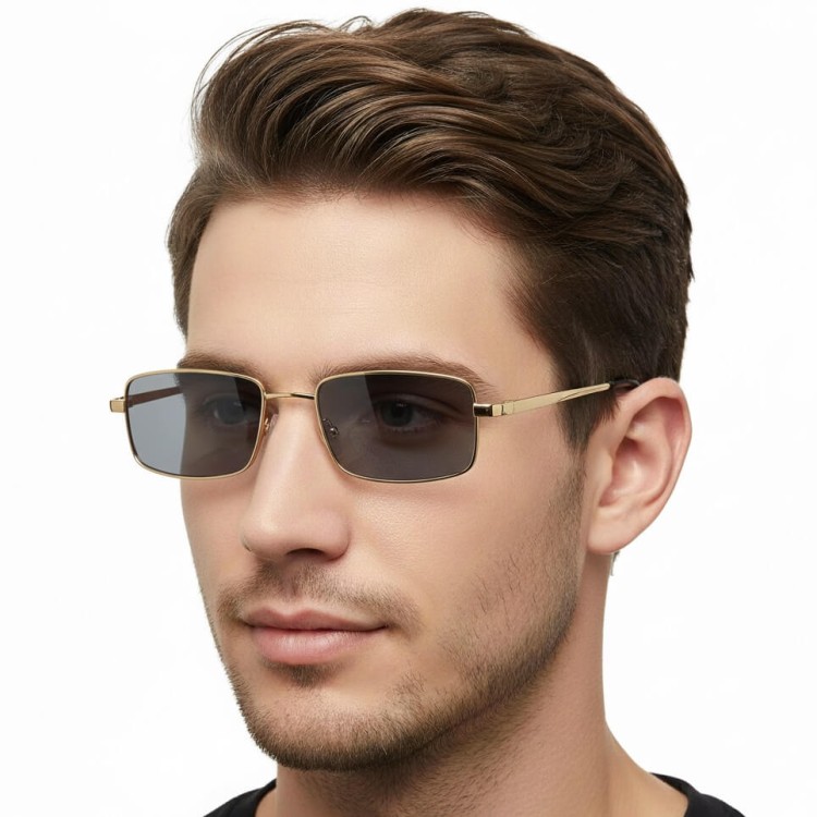 Plusy +2.00 Fotochromowe okulary do czytania z flexami ST342B złote