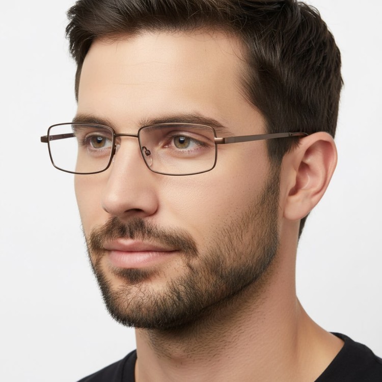 Plusy +1.00 Fotochromowe okulary do czytania z flexami ST342A brązowe