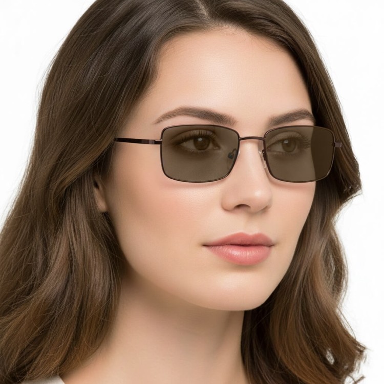 Plusy +1.00 Fotochromowe okulary do czytania z flexami ST342A brązowe