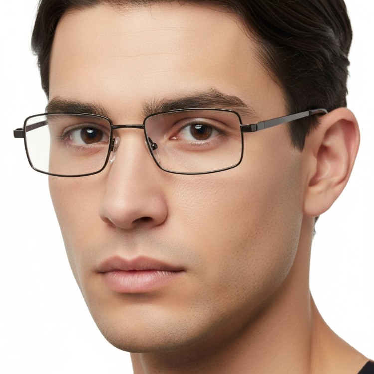 Plusy +2.00 Fotochromowe okulary do czytania z flexami ST342 czarne