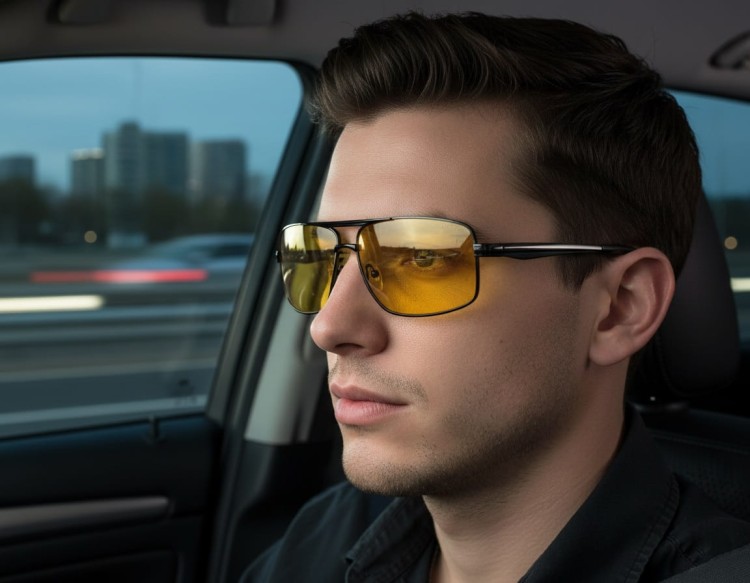 Rozjaśniające męskie okulary do jazdy nocą polaryzacyjne EST-600Y-1 Estillo