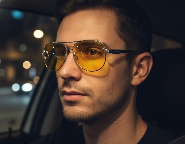 Rozjaśniające męskie okulary pilotki do jazdy nocą polaryzacyjne EST-605Y-4 Estillo