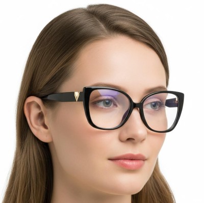 Damskie kocie okulary zerówki do komputera BLF filtr EST-114K-1 Estillo