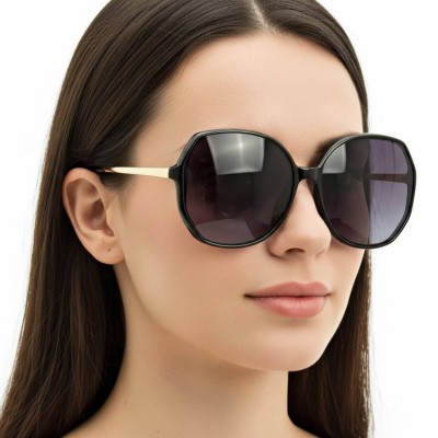 Damskie okulary przeciwsłoneczne polaryzacyjne czarne EST-11-1 Estillo