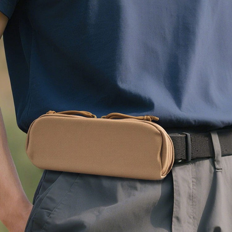 Taktyczne etui na okulary - KHAKI mocne z karabińczykiem ET-137B