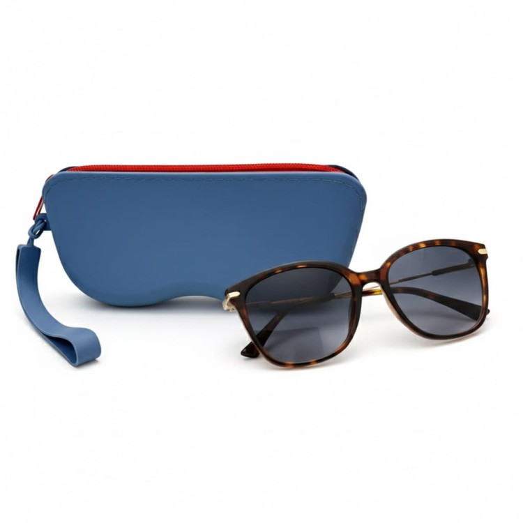 Sylikonowe etui na okulary z poręcznym uchwytem ET-139 niebieskie