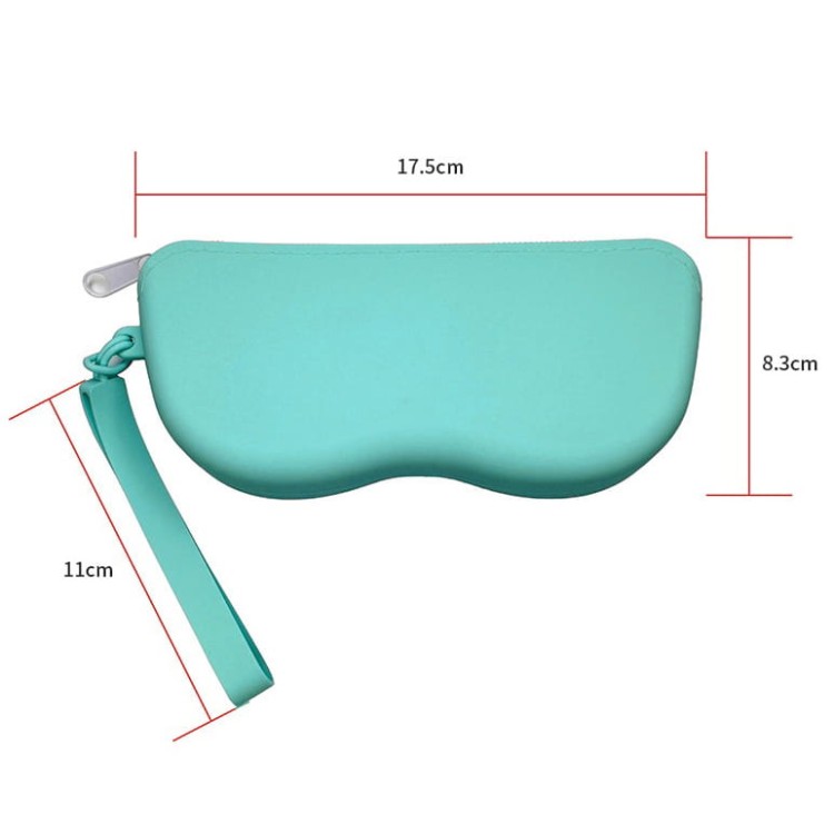 Sylikonowe etui na okulary z poręcznym uchwytem ET-139A miętowe