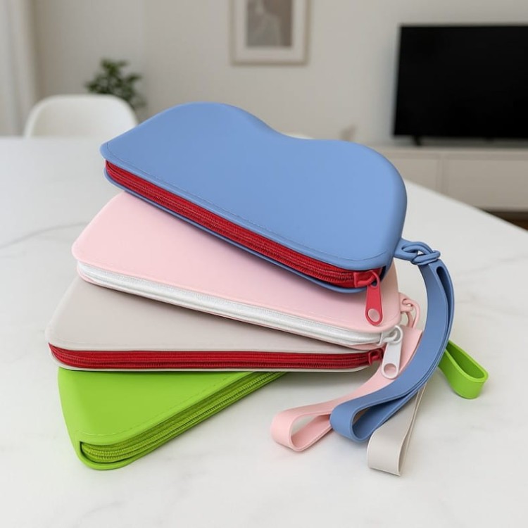 Sylikonowe etui na okulary z poręcznym uchwytem ET-139A miętowe