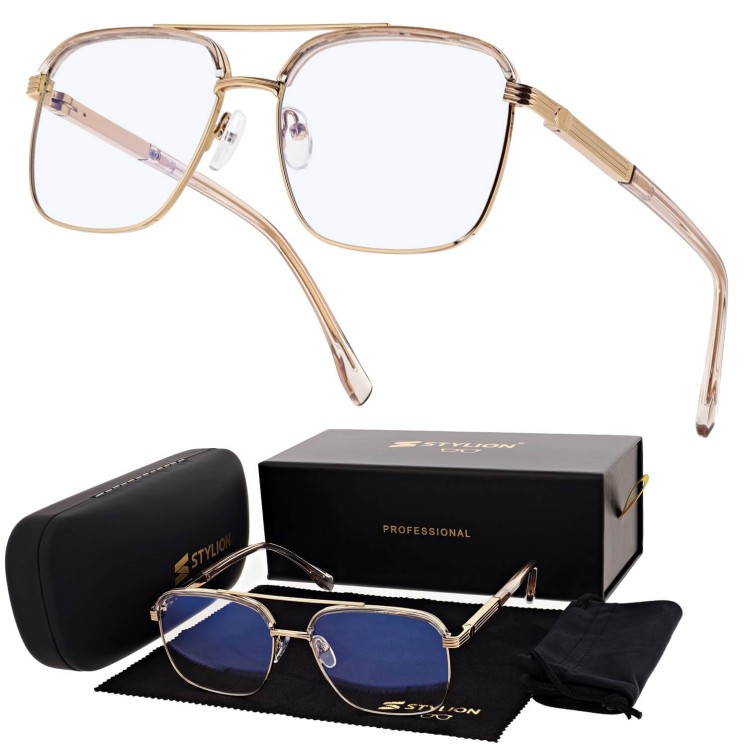 Okulary zerówki z filtrem Blue Light do komputera pilotki 25177C.jpg