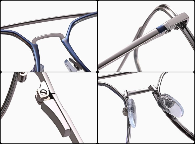 Okulary pilotki zerówki do komputera z filtrem BLUE Light na teleskopach 25121B szary/grafit