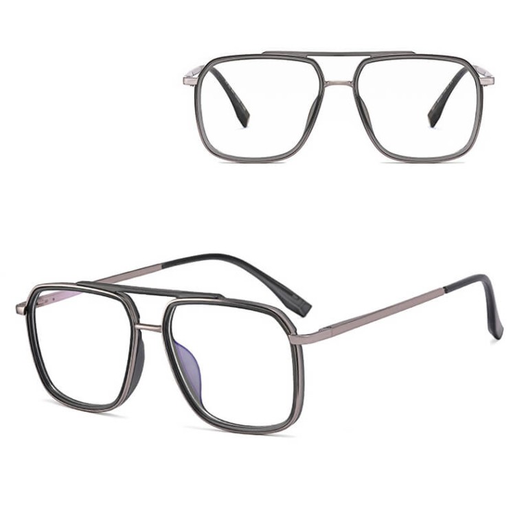 Gotowe pilotki okulary zerówki do komputera z filtrem BLUE Light 25120C szary/czarny