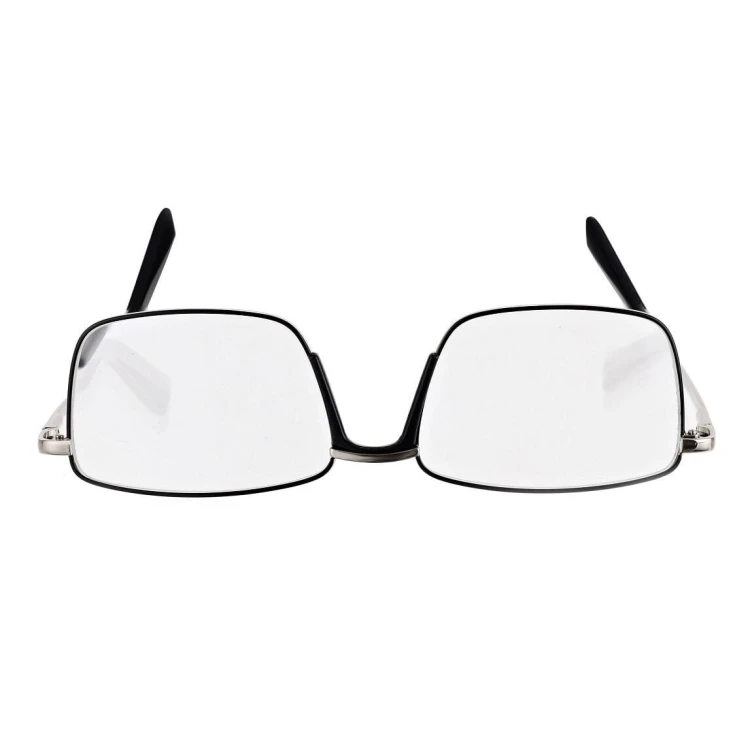 Plusy +1.50 Męskie okulary do czytania korekcyjne FLEX ST333 srebrne