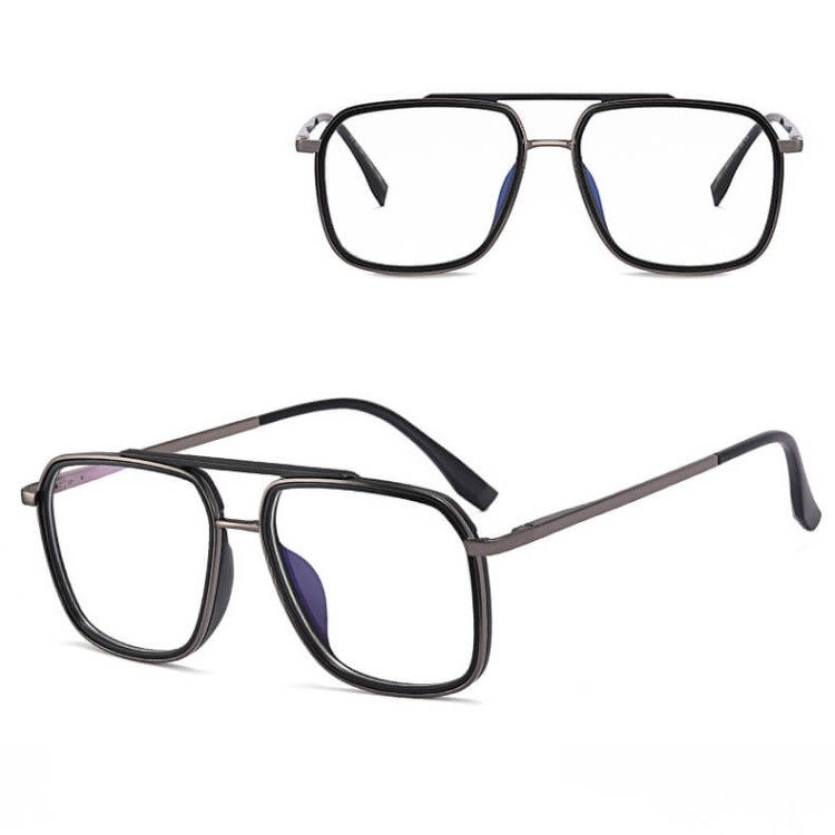 Gotowe pilotki okulary zerówki do komputera z filtrem BLUE Light 25120D grafit/czarny