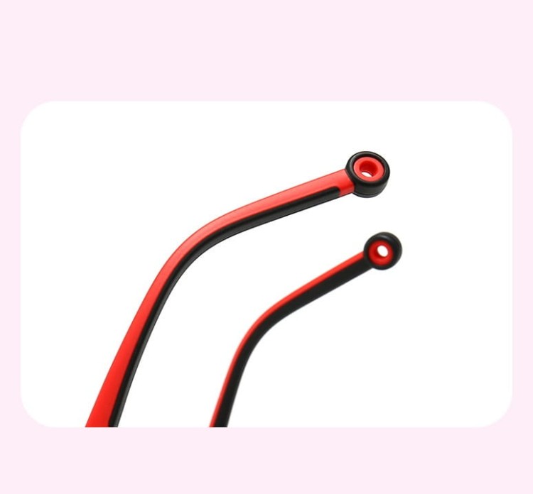 Okulary dla dziewczynki zerówki do komputera z filtrem Blue Light 25183 czarny/czerwony