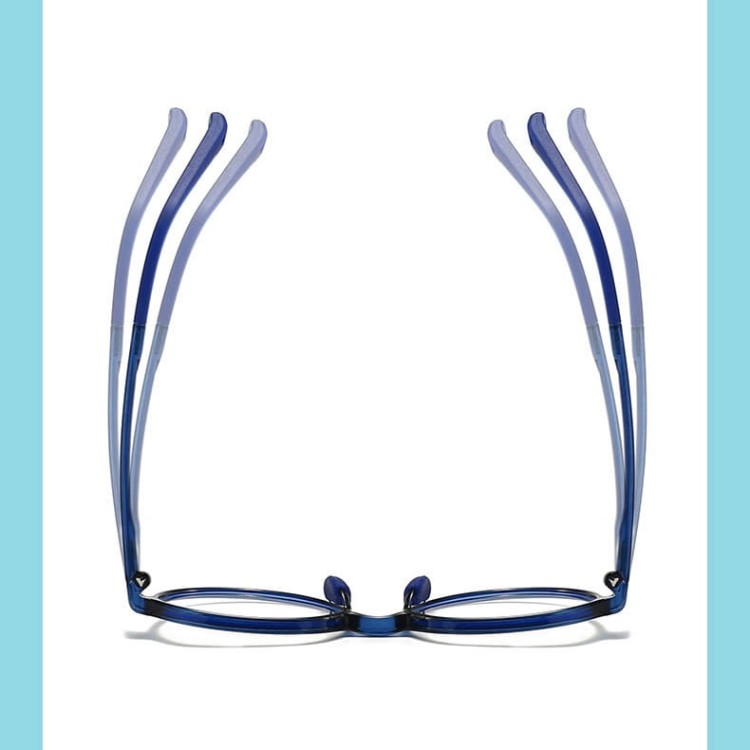 Okulary dla dziewczynki zerówki do komputera z filtrem Blue Light 25183A granat/niebieski